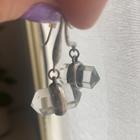 Crystal silver earrings - Picture 4 of 4